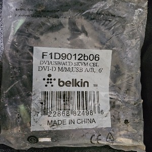 BELKIN KVM Cable Set Secure DVI/USB/AUDIO to DVI/USB TYPE B/AUDIO F1D9012B06 NEW  신상품